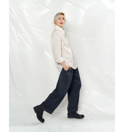 camicia jaspik Bianca gess.Bordeaux