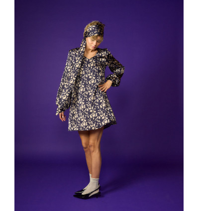 Cherry Blue Short Dress Blue