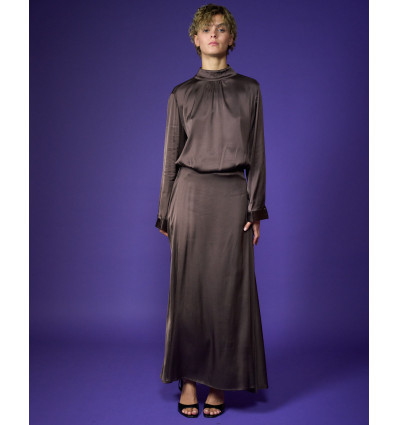 Viscose Stretch Top Brown