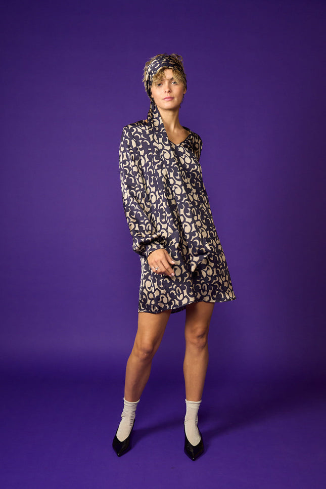 Cherry Blue Short Dress Blue