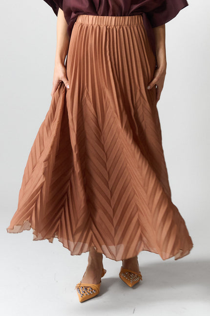 Skirt Plan Plisset Camel