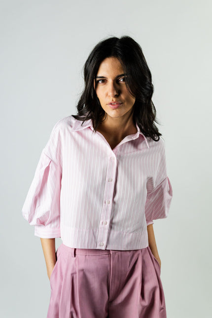 Solid Stripes Shirt Pink