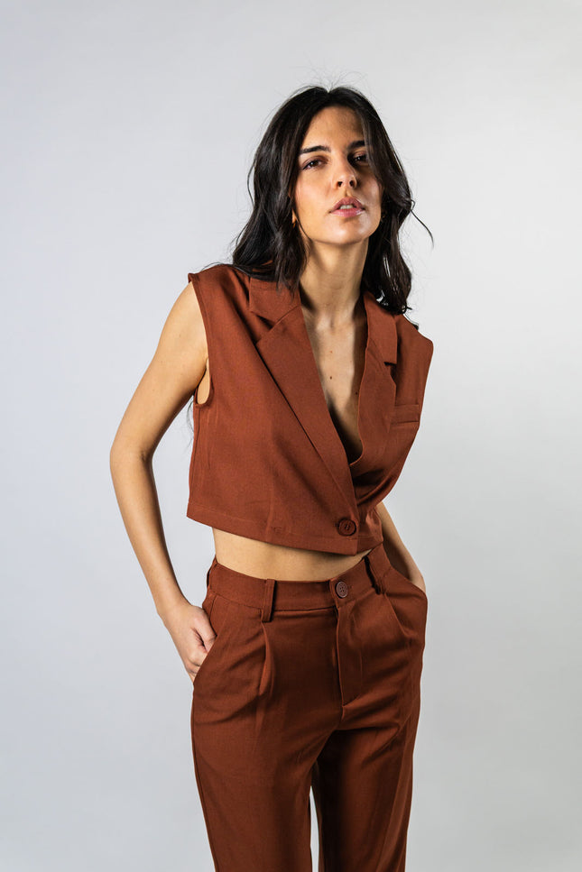 Suit Cool Gilet Brick