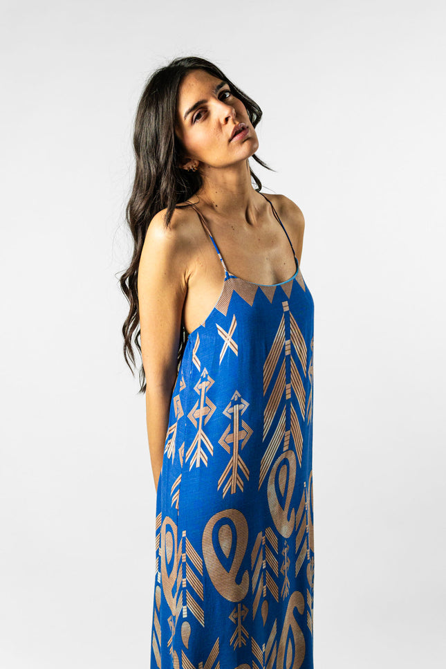 Santorini Longdress Bluette