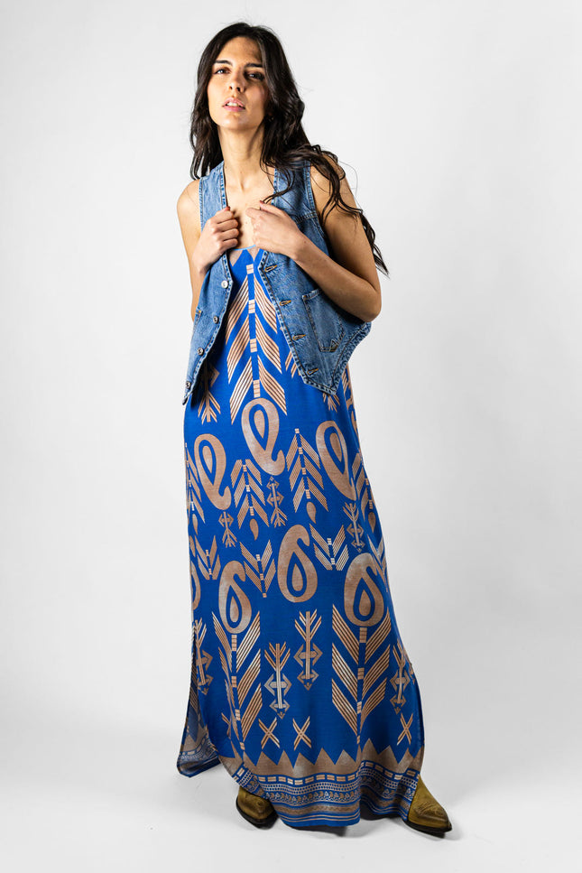 Santorini Longdress Bluette