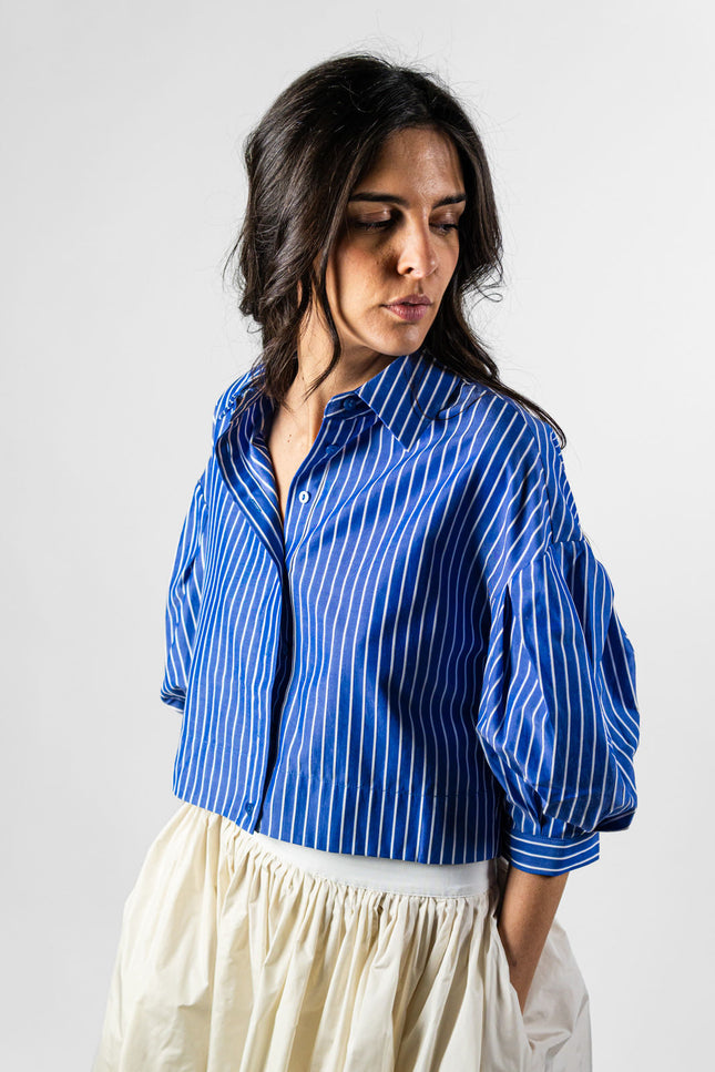 Solid Stripes Shirt Blue