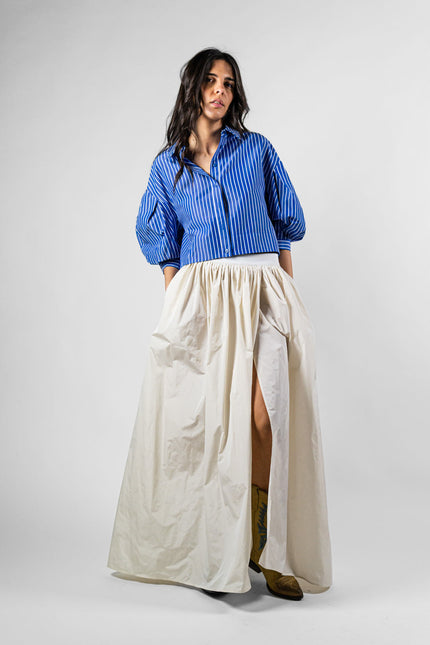 Solid Stripes Shirt Blue