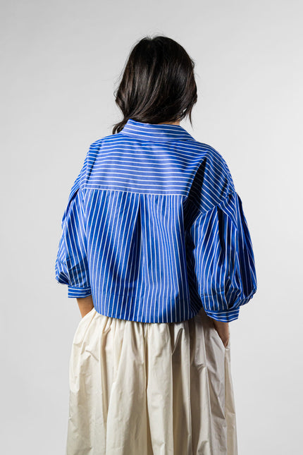 Solid Stripes Shirt Blue