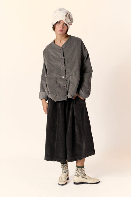 Velvet Loose Jacket Taupe