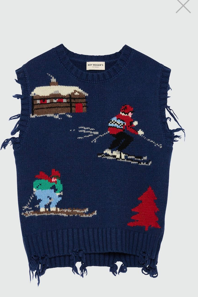 Alpine West W Distressed Intarsia