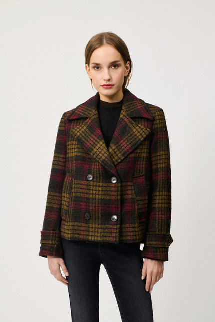Peacoat Check Burgundy