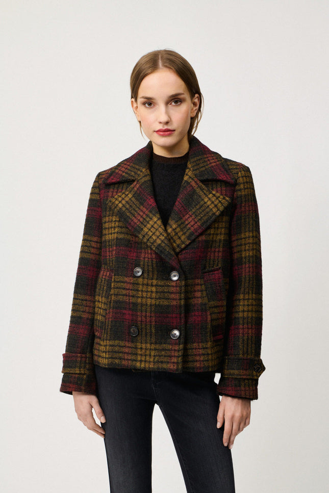 Peacoat Check Burgundy