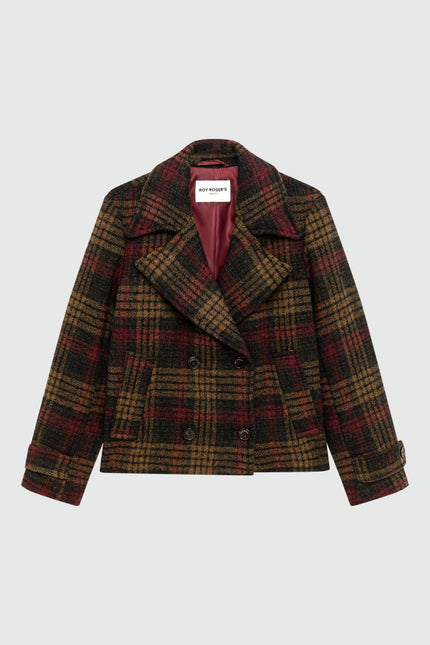 Peacoat Check Burgundy