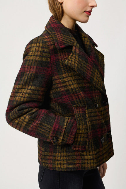 Peacoat Check Burgundy