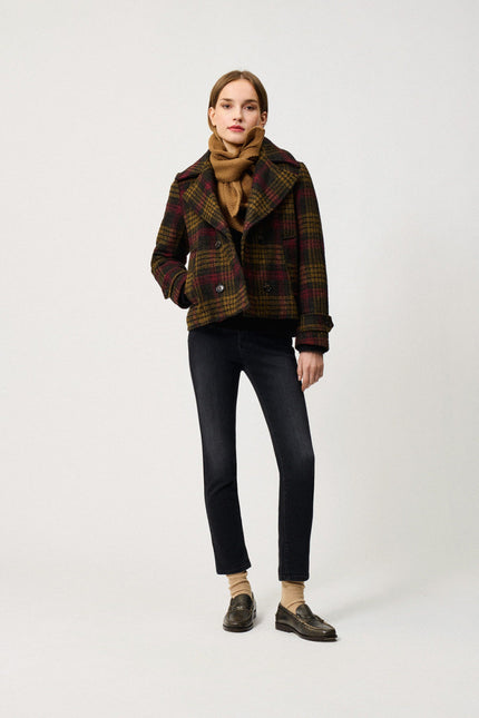 Peacoat Check Burgundy